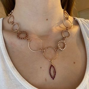 Purple and gold necklace